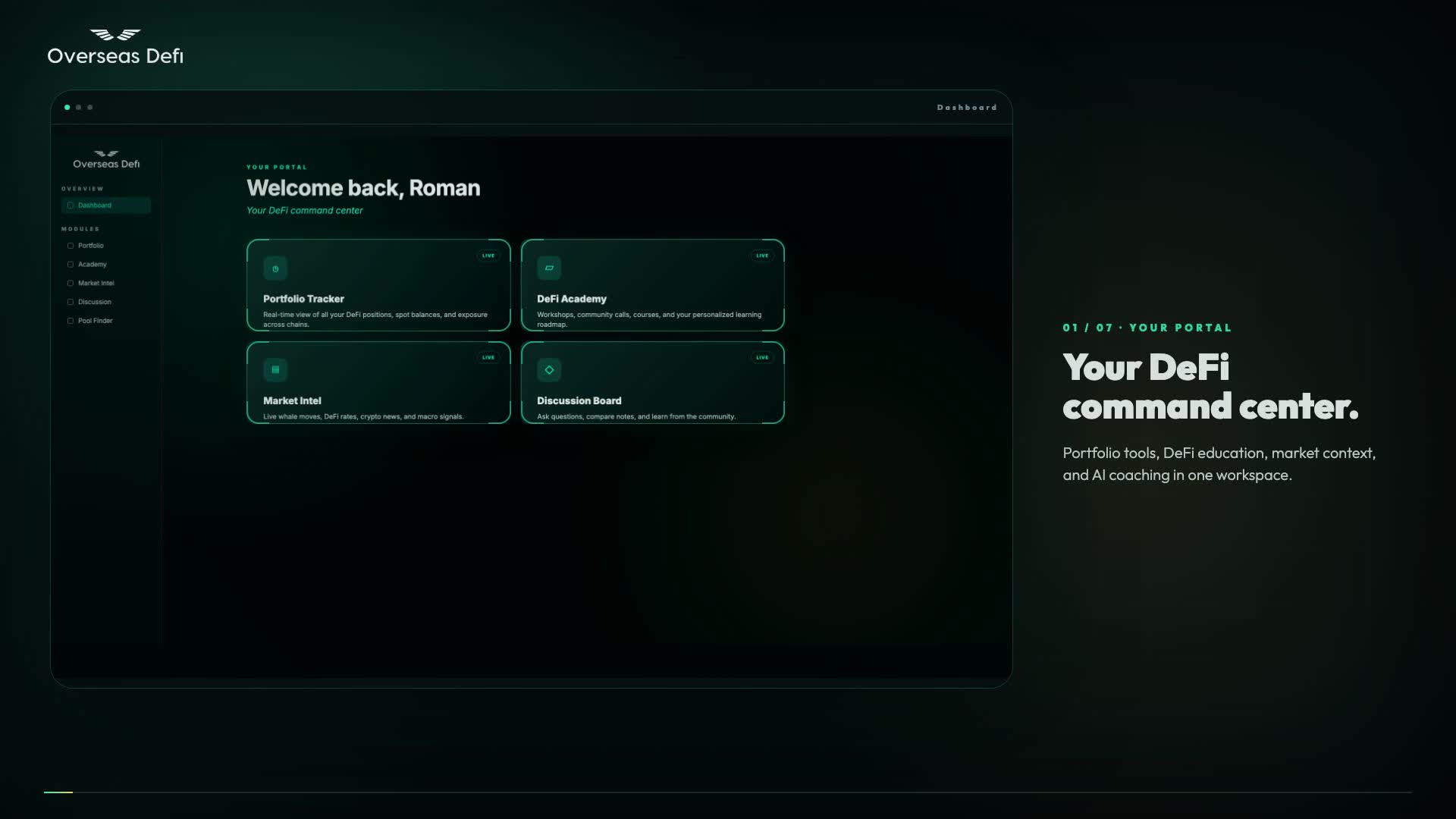 Overseas DeFi AI platform demo